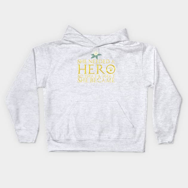 She Needed a Hero (Swamp Princess Version) Kids Hoodie by fashionsforfans